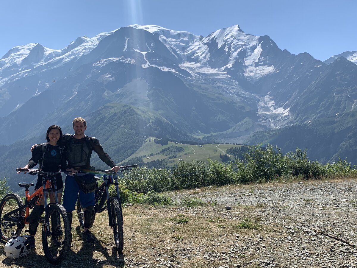 Mountain biking in the French Alps